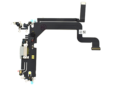 Apple iPhone 14 Pro Max Flat cable + Connettore Ricarica + Microfono White No Logo