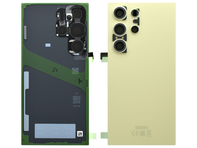 Samsung GALAXY S24 ULTRA Cover Batteria + Vetrino Camera + Adesivi Titanium Yellow