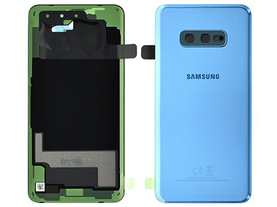 Samsung Galaxy S10E Cover Batteria in vetro + Vetrino Camera Prism Blue (ECOSTORE)
