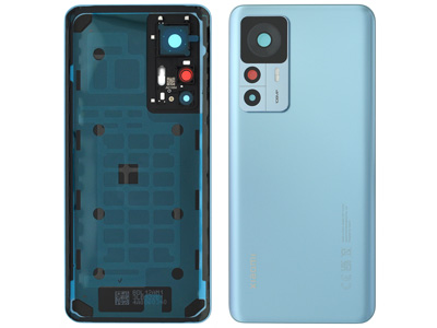 Xiaomi 12T Cover Batteria + Vetrino Camera + Adesivi Blue-originale (ECOSTORE)