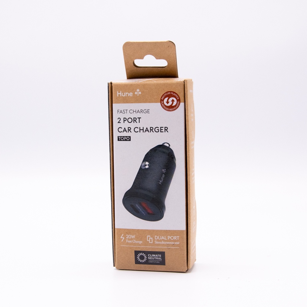 Caricatore HUNE per Auto - 1xUSB-A + 1xUSB-C
