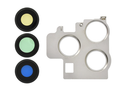 Apple iPhone 15 pro max Cover Camera + Vetrino + Frame + Adesivo Black Kit 3 Camere Completo