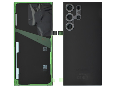 Samsung GALAXY S23 ULTRA Cover Batteria + Vetrino Camera + Adesivi Phantom Black (ECOSTORE)