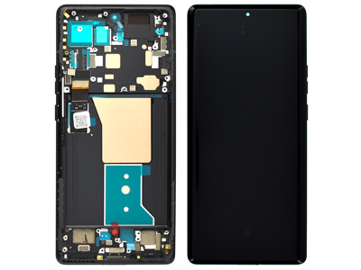 Motorola Edge 40 Pro Lcd + Touch Screen + Frame + Tasti Laterali Interstellar Black