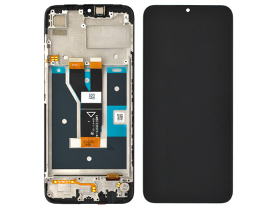 Realme C21 Lcd + Touchscreen + Frame + Switch Tasti Laterali + Altoparlante Black