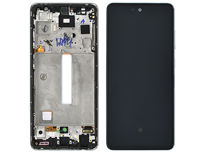 Samsung GALAXY A52 S Lcd + Touchscreen + Frame + Tasti Laterali Awesome White