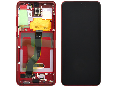 Samsung Galaxy S20 Plus Lcd + Touchscreen + Tasti Laterali + Vibrazione + Altoparlante Red (ECOSTORE)