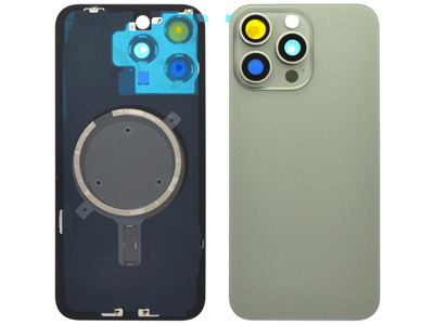 Apple iPhone 15 pro max Cover Batteria Magnetica + Vetrino Camera Natural Titanium (ECOSTORE)