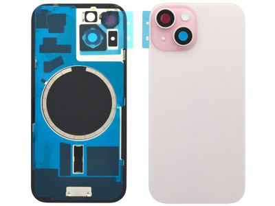 Apple iPhone 15 Cover Batteria Magnetica + Vetrino Camera Pink