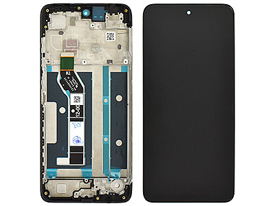 Motorola MOTO E15 4G Lcd + Touch Screen + Frame Black