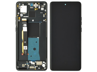 Motorola MOTOROLA EDGE 40 Lcd + Touch Screen + Frame + Tasti Laterali + Altoparlante Eclipse Black
