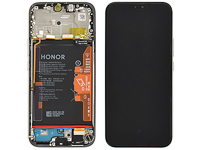 Honor 400 LITE 5G Lcd + Touch Screen + Frame + Tasti Laterali Velvet Grey