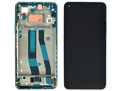 Xiaomi Mi 11 Lite Lcd + Touch screen + Frame + Tasti Laterali Mint Green