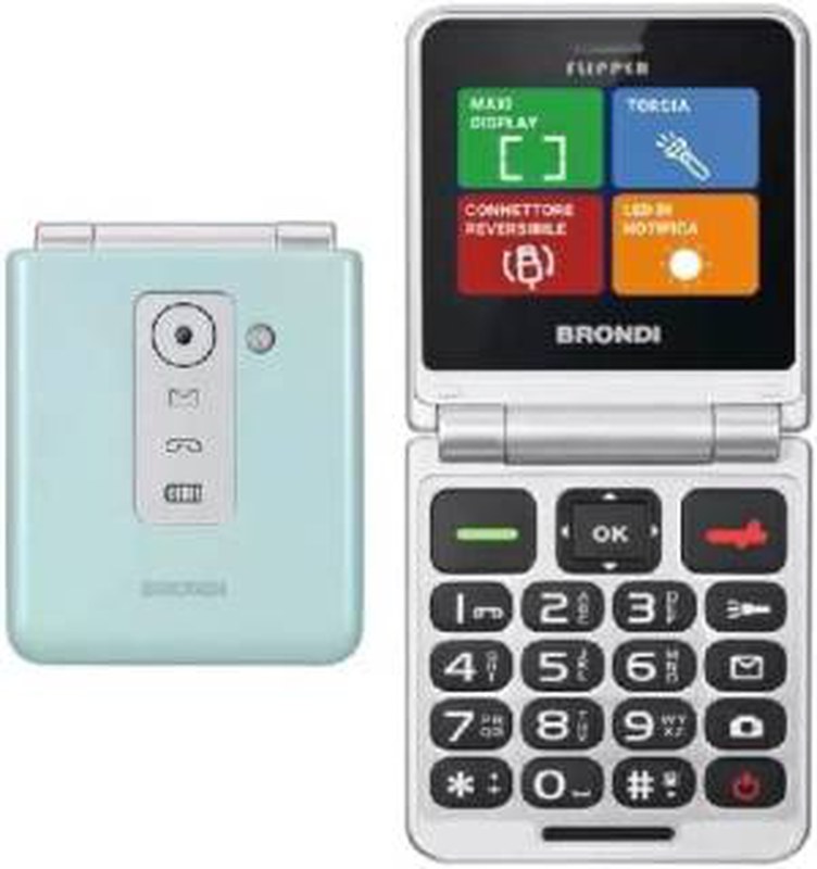 Brondi Flipper (32 MB) Verde Acqua - Grado Estetico: Ottimo - Batteria Standard