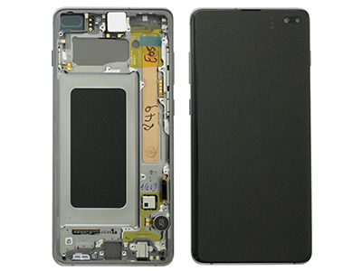 Samsung Galaxy S10 Plus Service Pack LCD + Touchscreen + Altoparlante + Tasti Laterali + Vibrazione - Nero GH82 - 18849A