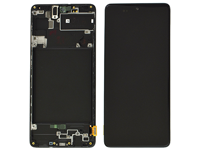 Samsung Galaxy A71 Service Pack LCD + Touchscreen + Frame Nero GH82 - 22152A