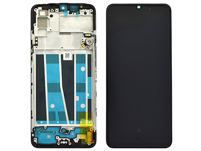 Oppo A91 Service Pack LCD + Touchscreen + Frame + Vibrazione + Switch Tasti Lateral - Nero