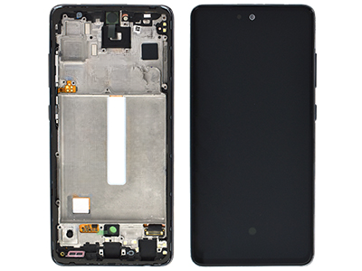 Samsung Galaxy A52S 5G Service Pack LCD + Touchscreen + Frame + Tasti Laterali - Nero GH82 - 26861A