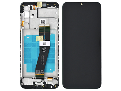 Samsung Galaxy A03S Service Pack LCD + Touchscreen + Frame + Switch Tasti Laterali - Nero GH81 - 21233A