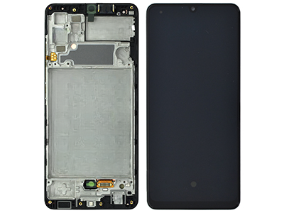 Samsung Galaxy A32 4G Service Pack LCD + Touchscreen + Frame + Batteria + Altoparlante - Nero GH82 - 25579A