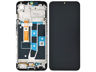 Oppo A54S Service Pack LCD + Touchscreen + Frame + Switch Tasti Laterali - Nero