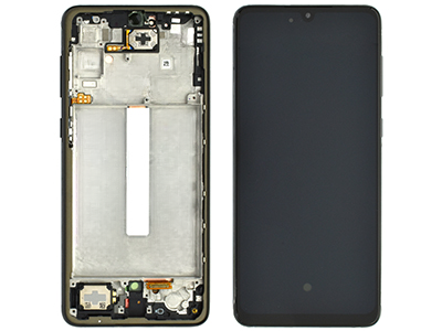 Samsung Galaxy A33 5G Service Pack LCD + Touchscreen + Frame + Tasti Laterali + Altoparlante + Suoneria - Nero GH82 - 28144A
