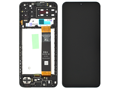 Samsung Galaxy A13 (A135) Service Pack LCD + Touchscreen + Frame + Swich Tasti Laterali + Altoparlante - Nero GH82 - 28653A