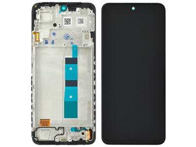 Xiaomi Redmi Note 12 4G Service Pack LCD + Touch Screen + Frame + Switch Tasti Laterali - Nero