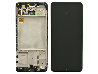 Samsung Galaxy A41 Service Pack LCD + Touchscreen + Frame + Altoparlante Nero GH82 - 23019A
