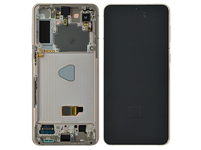 Samsung Galaxy S21 Plus Service Pack LCD + Touchscreen + Batteria + Tasti Laterali + Camera Frontale Viola NO - Batteria GH82 - 24553B