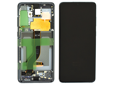 Samsung Galaxy S20 Plus Service Pack LCD + Touch Screen + Tasti Laterali + Vibrazione + Altoparlante Grigio GH82 - 22134E