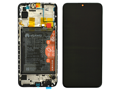 Huawei P Smart 2020 Service Pack LCD + Touch + Frame + Batteria + Vibrazione + Altoparlante + Switch Tasti Laterali Nero - 02353RJT