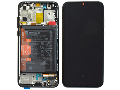 Huawei P Smart S Service Pack LCD + Touchscreen + Frame + Batteria + Vibrazione + Altoparlante + Tasti laterali Nero - 02353PNT