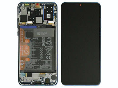 Huawei P30 Lite Service Pack LCD + Touch + Frame + Batteria + Tasti Laterali Blu 48MP - 02352RQA