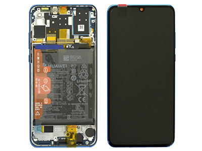 Huawei P30 Lite New Edition Service Pack LCD + Touch + Frame + Batteria + Tasti Laterali Blu - 02353FQE ( ECOSTORE)