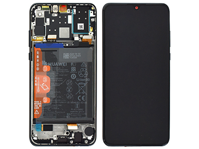 Huawei P30 Lite LCD + Touch + Frame + Batteria + Tasti Laterali Nero 24MP - 02352PJM ( ECOSTORE)
