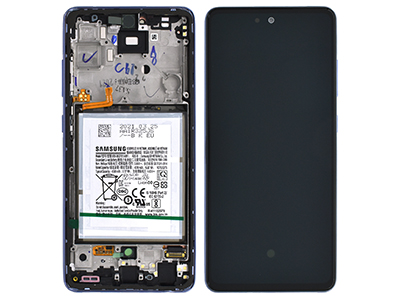 Samsung Galaxy A52S 5G Service Pack LCD + Touchscreen + Frame + Tasti Laterali - Awesome Violet GH82 - 25230C