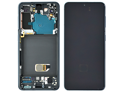 Samsung Galaxy S21 Service Pack LCD + Touchscreen + Batteria + Tasti Laterali + Camera Frontale - Nero GH82 - 24545A