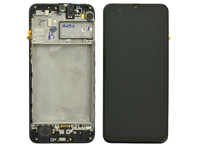 Samsung Galaxy M31 Service Pack LCD + Touchscreen + Frame + Suoneria + Vibrazione + Altoparlante Nero - GH82 - 22405A
