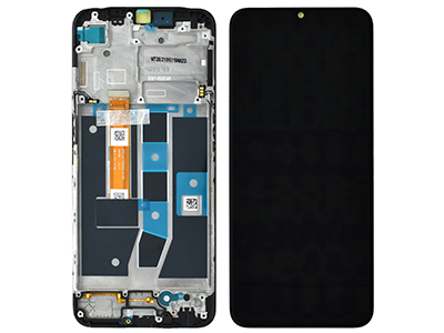 Oppo A16S Service Pack LCD + Touchscreen + Frame + Switch Tasti Laterali Black - (Renew)