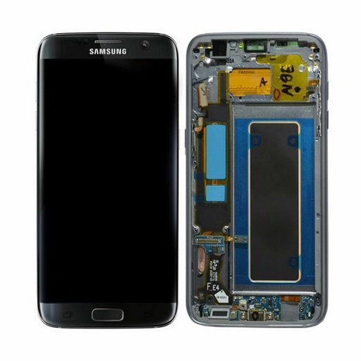 [SG0S7EDSON] Samsung Galaxy S7 Edge Service Pack LCD + Touchsreen + Frame + Tasto Home + Plug - In Nero