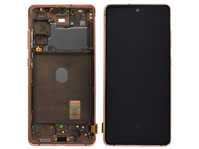 [SGS20FE5DSOA] Samsung Galaxy S20 FE 5G Service Pack LCD + Touchscreen + Frame + Tasti Laterali Cloud Orange GH82 - 24215F