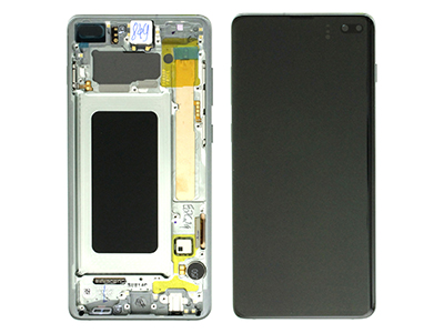 [SGS10PDSOV] Samsung Galaxy S10 Plus Service Pack LCD + Touchscreen + Altoparlante + Tasti Laterali + Vibrazione Viola