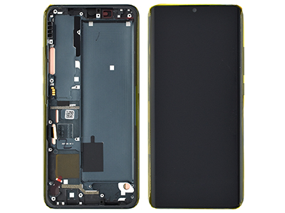 [XMN10DSON] Xiaomi MI Note 10 Service Pack LCD + Touchscreen + Frame + Tasti Laterali MIdnight Black