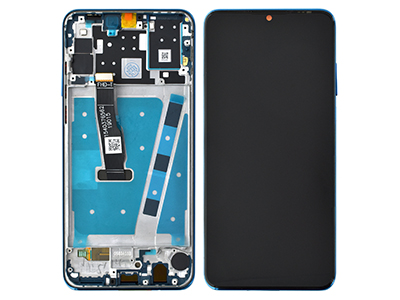 [HWP30LDSPBC] Huawei P30 Lite LCD + Touch screen + Frame + Tasti Laterali Peacock Blue "Versione Fotocamera 24MP"