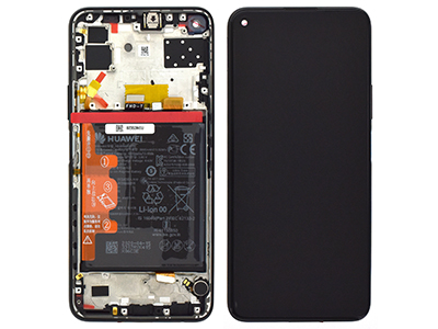 [HWP40L5DSNO] Huawei P40 Lite 5G LCD + Touch + Frame + Batteria + Tasti Laterali + Altoparlante Nero