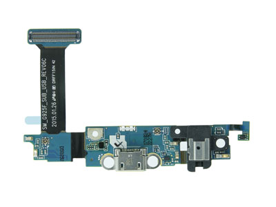 [SGS6EFCO] Samsung Galaxy S6 Edge Flat Cable + Plug in + Microfono + Jack Audio + Switch Tasto Home + Tasti Funzione