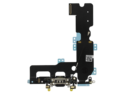 [IP007PCRNC] Apple iPhone 7 Plus Flat Cable + Connettore di Ricarica + Microfono Nero (No Logo)