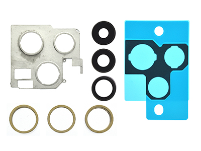 [IP013PCCGC] Apple iPhone 13 Pro Cover Camera + Vetrino + Frame + Adesivo Gold Kit 3 Camere Completo