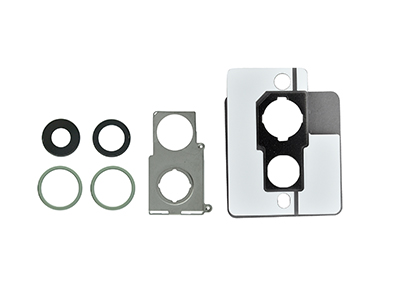 [IP0012CCVC] Apple iPhone 12 Cover Camera + Vetrino + Frame + Adesivo Verde Kit 2 Camere Completo